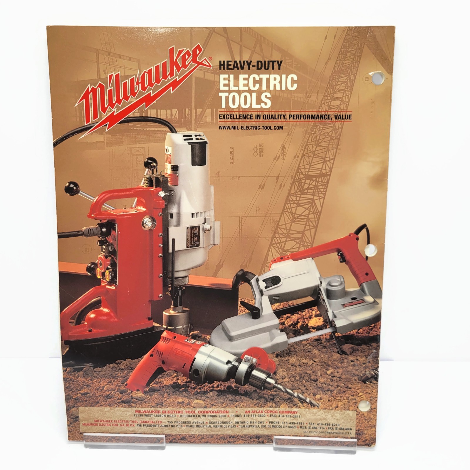 Vintage Milwaukee Heavy Duty Electric Tools Advertisement Catalog Guide #1997R