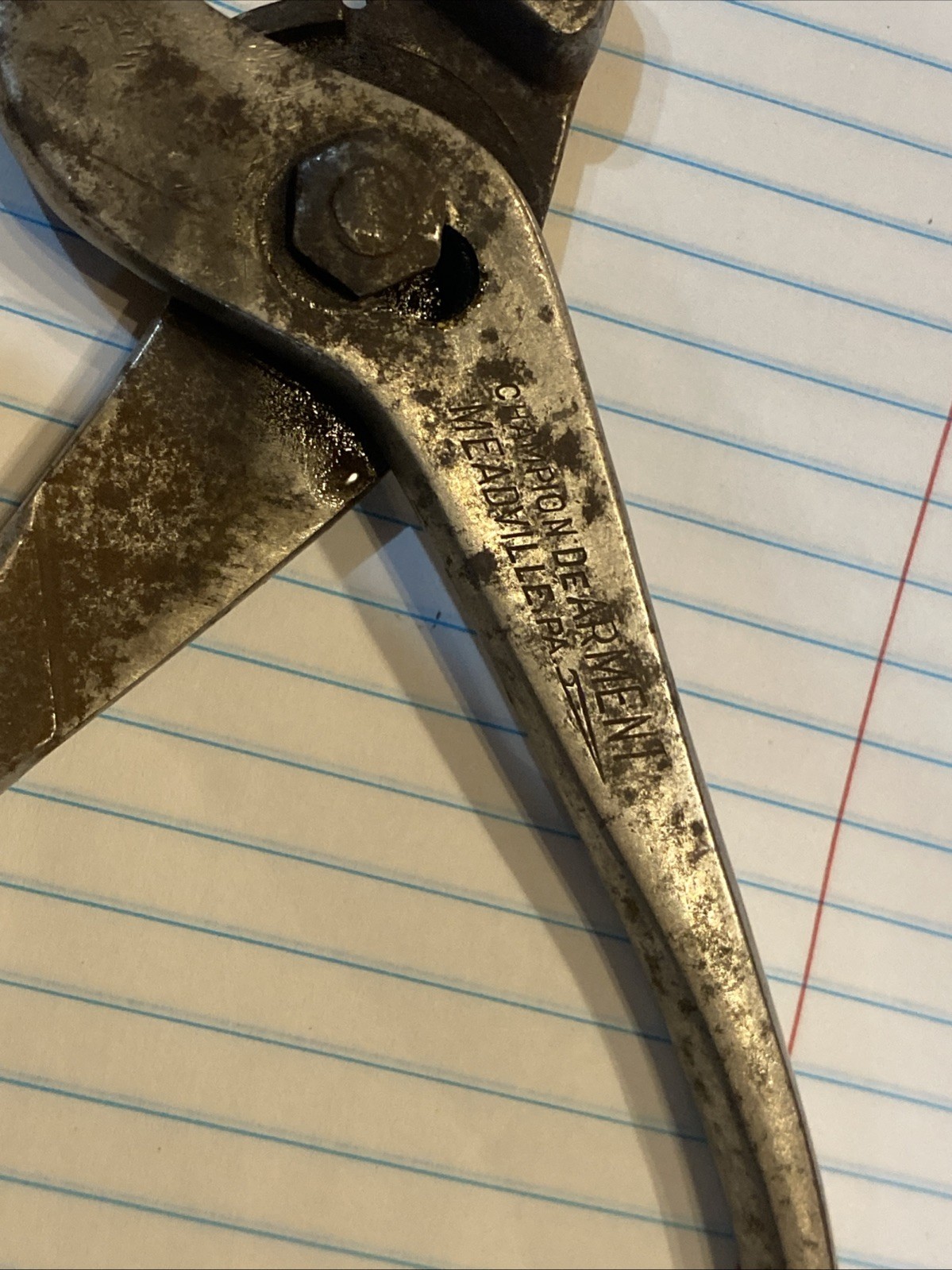 VINTAGE CHANNELLOCK CHAMPION DEARMENT 407 PARROT HEAD ,Battery Terminal Pliers