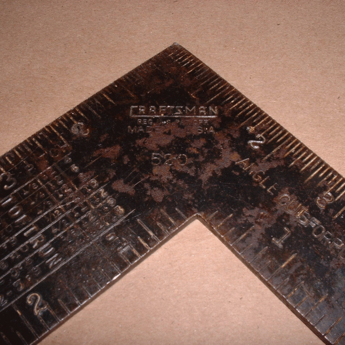 Craftsman 520 BL (Underline C) Steel Carpenter 24″ x 16″ Rafter Framing Square