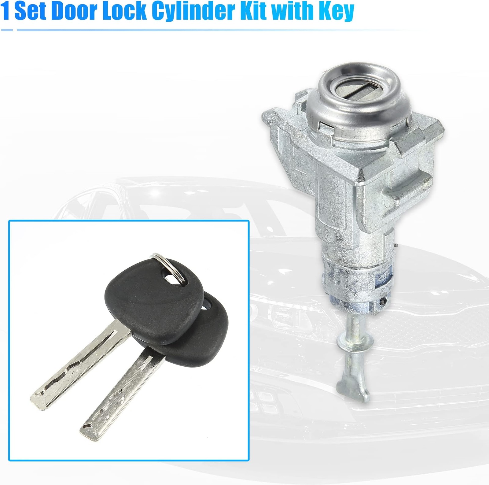 X AUTOHAUX 1 Set Door Lock Cylinder Set Kit with 2 Keys for Kia Optima 2011-2…