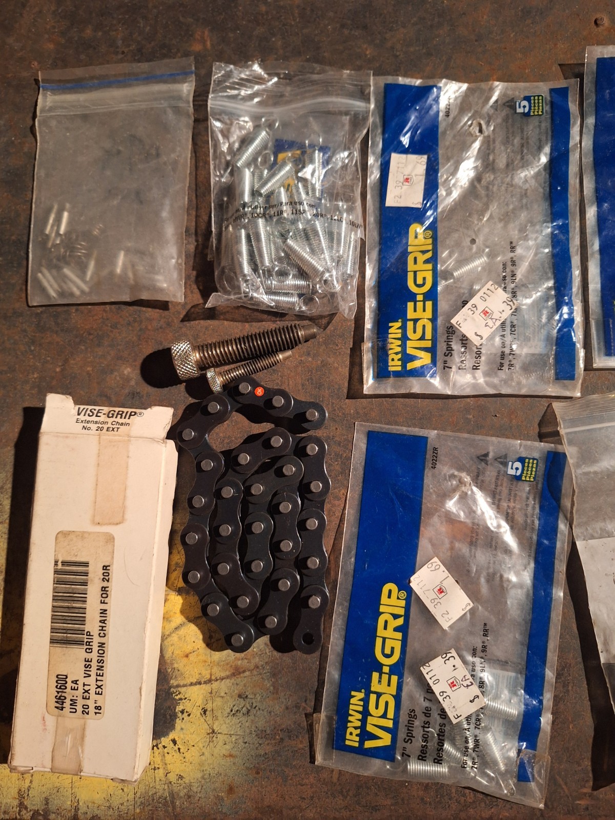 Vice Grip Replacement Springs And Some Assorted Parts. NOS. Irwin, Peterson