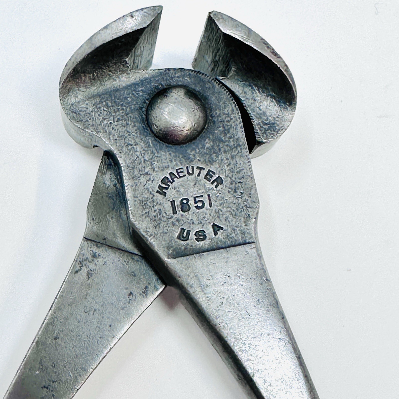 Antique Pair of 7″ Kraeuter Model 1851 Giant End Nippers Pliers – CLEAN / EUC