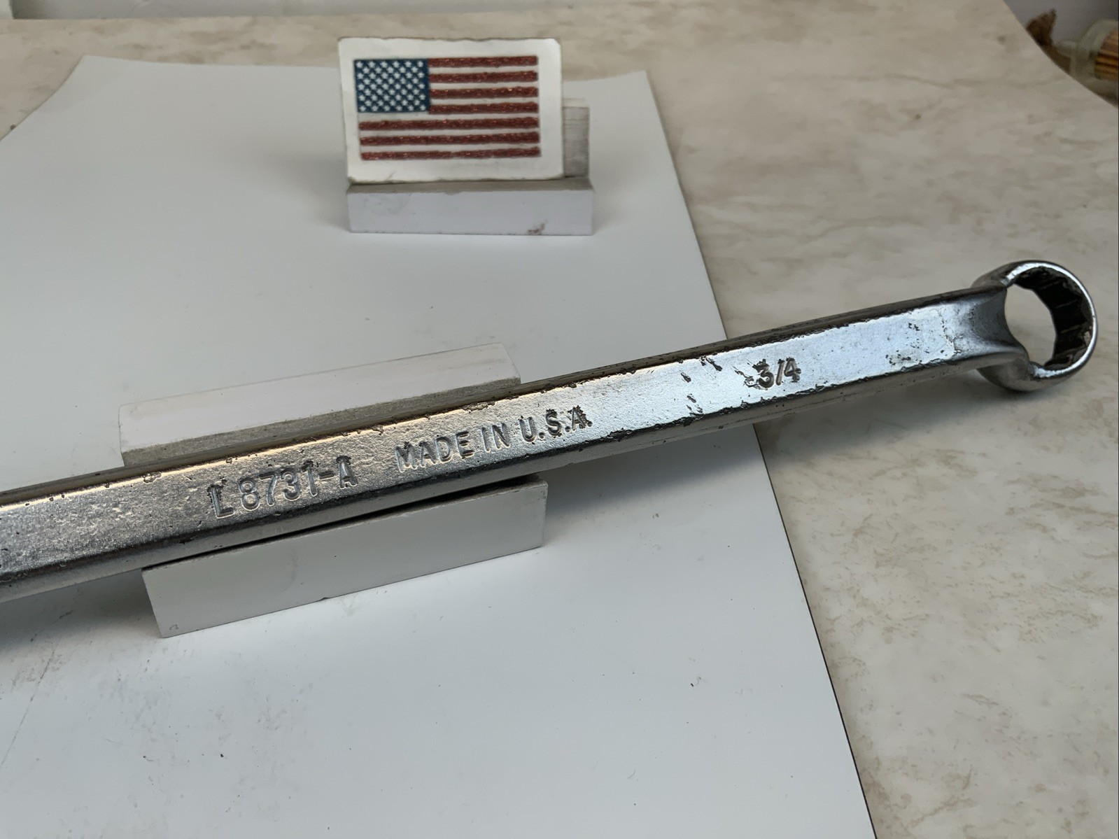 Billings Life-Time L-8731-A, 7/8in. X 3/4in. 12pt Offset Box End Wrench, USA