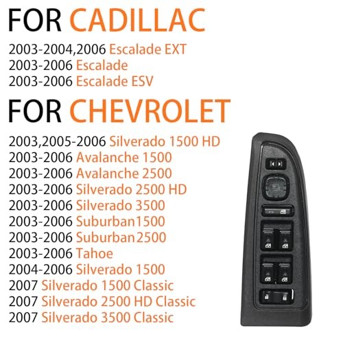 Master Power Window Switch for Silverado Suburban Tahoe | Folding 15883320