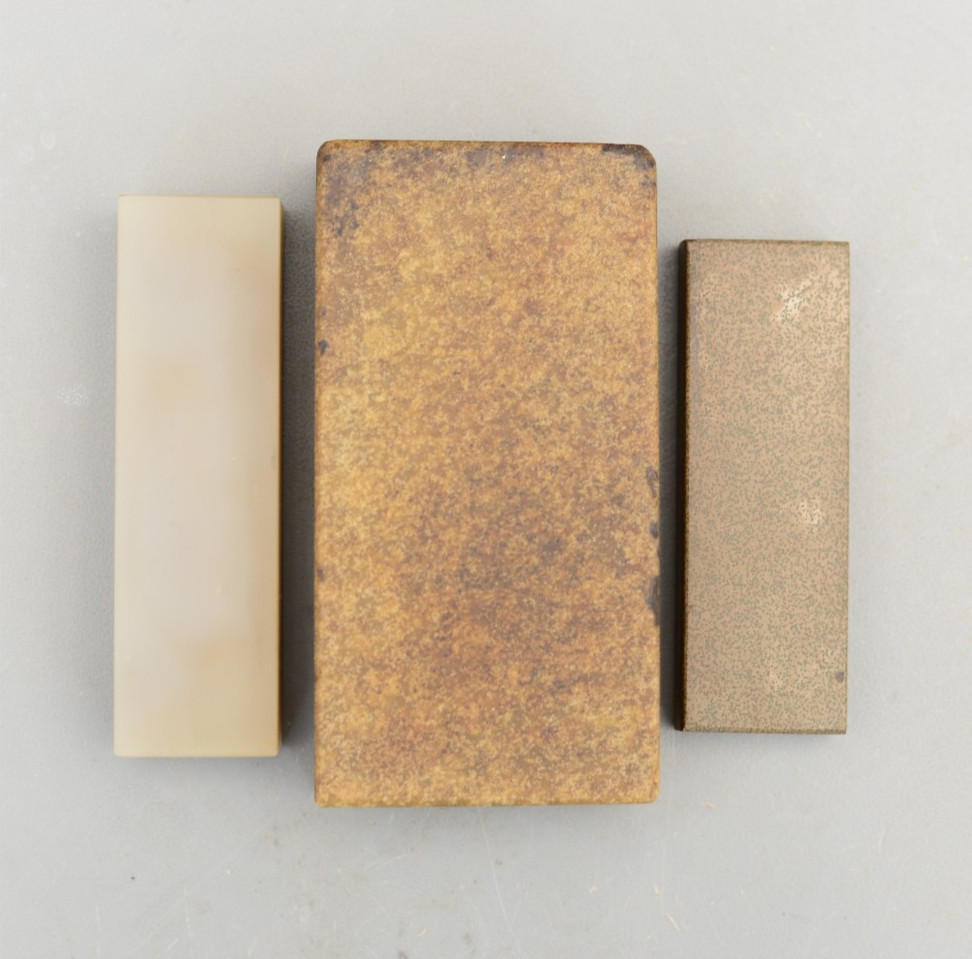 Set 3 Vintage Natural Hone Oilstone Sharpening Stones Washita Arkansas USA