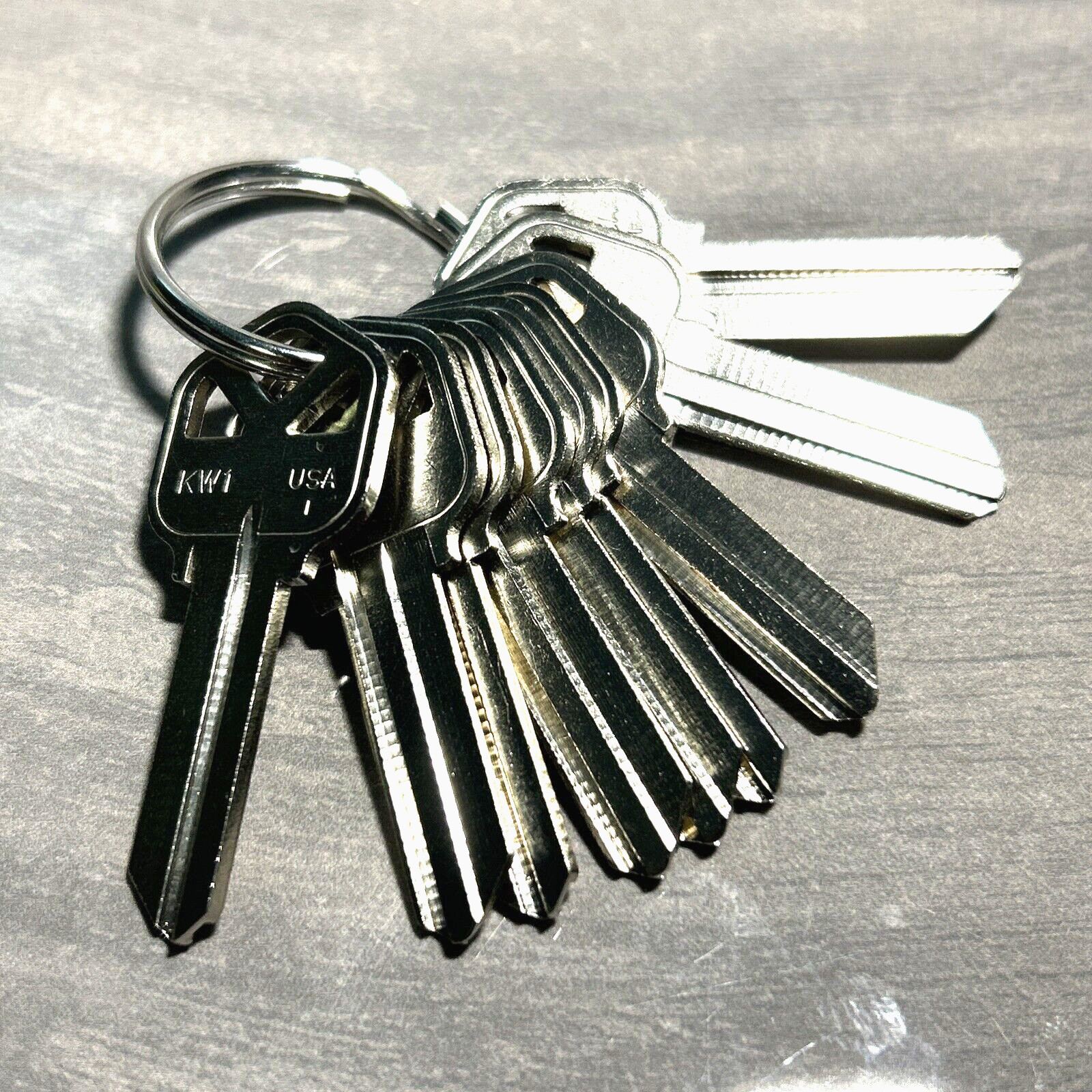 KWIKSET KW-1 w RING House Key Blanks Nickel PL 10 PACK Maintenance Apartments