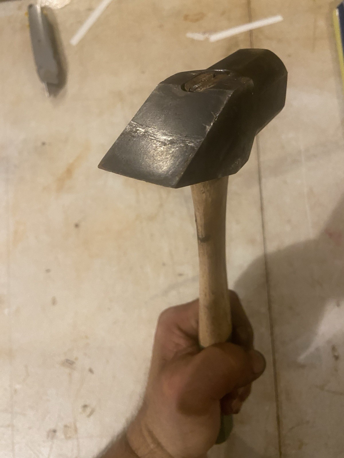 2lb Cross Peen Machinist Hammer with 11” Handle – Blacksmith Tool Good Condition