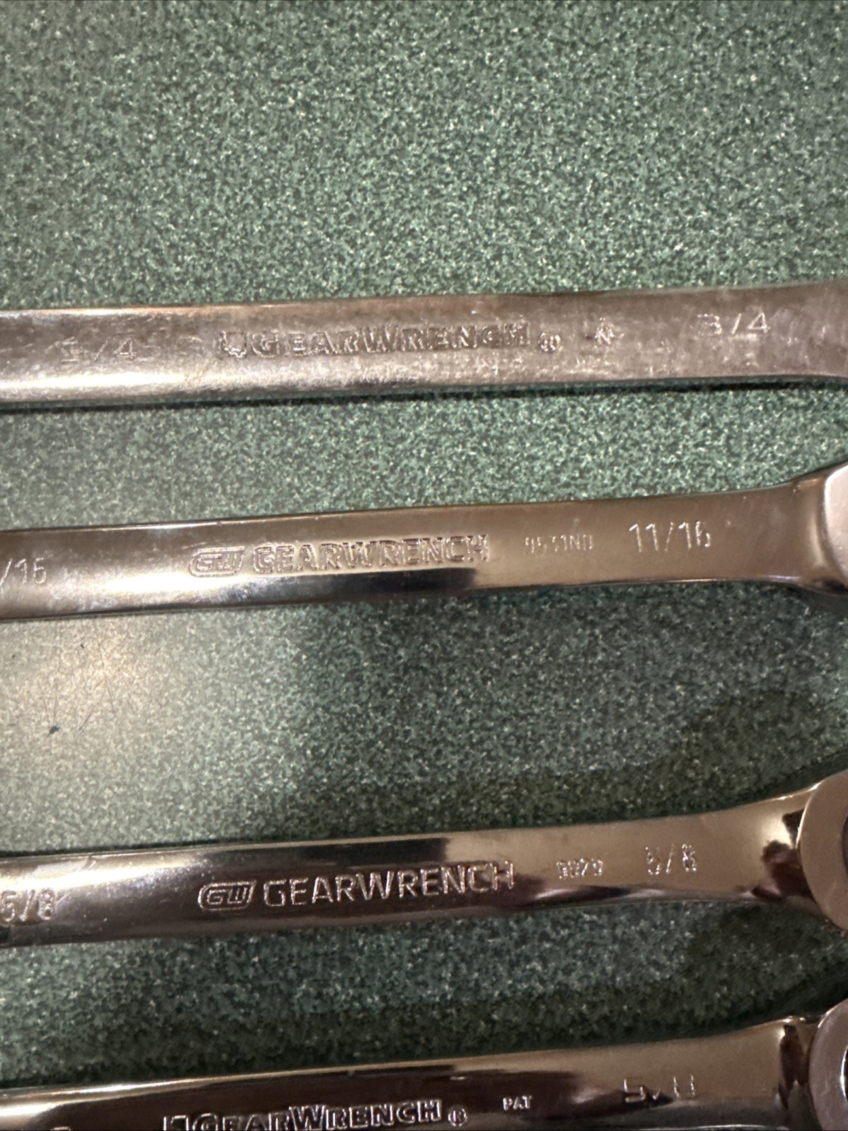 Lot Of 6 GearWrench Ratcheting Combination Wrench Set SAE Metric Free Shipping