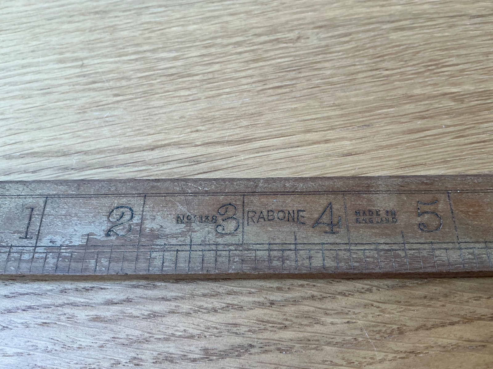 Rabone 1138 Boxwood & Brass Yard Stick 36” 3ft Wooden Rule