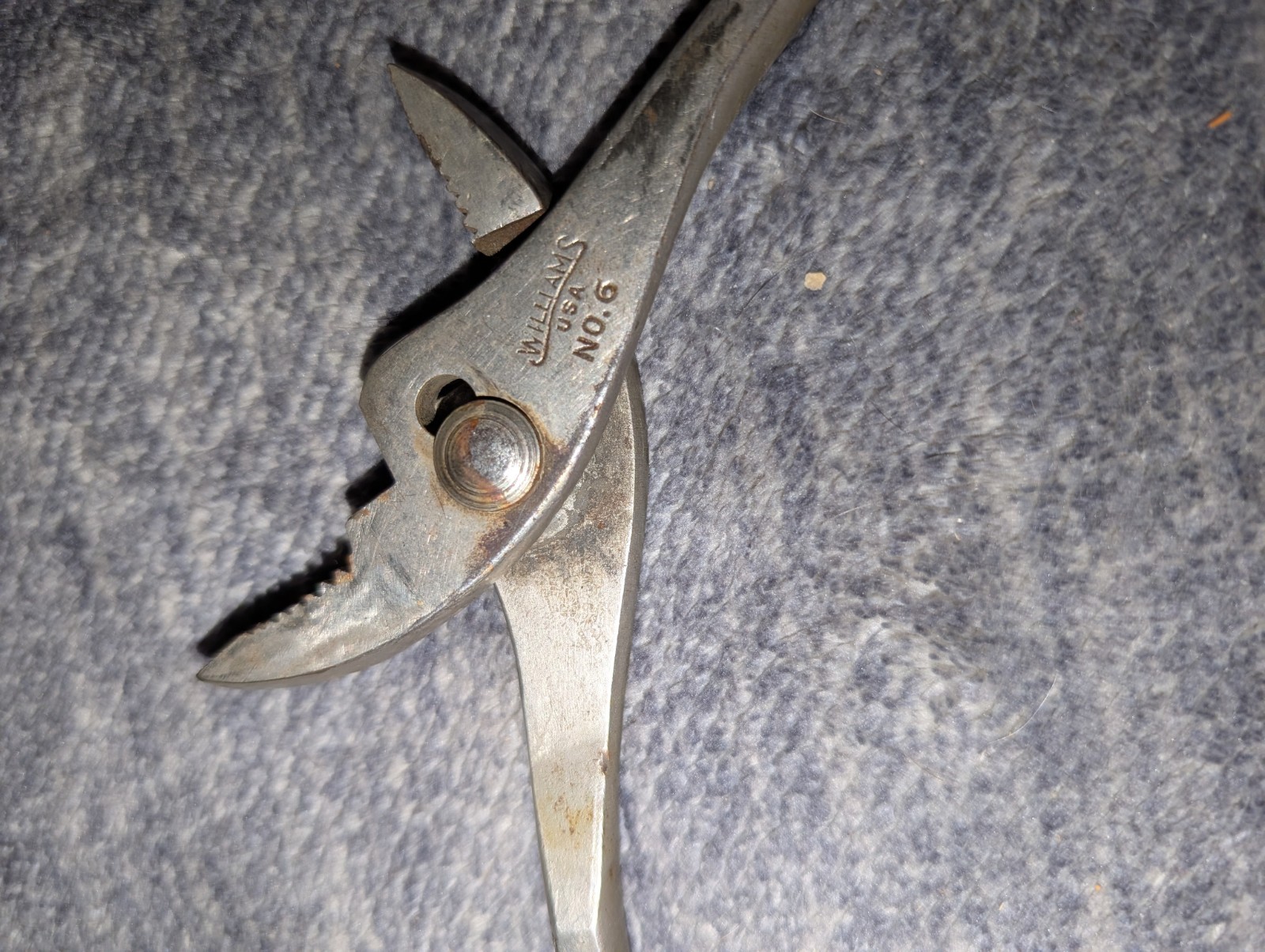 Williams No.6 Pliers USA 6 1/4 In Long! 2 Position! Made In USA! Vtg! Free Ship!