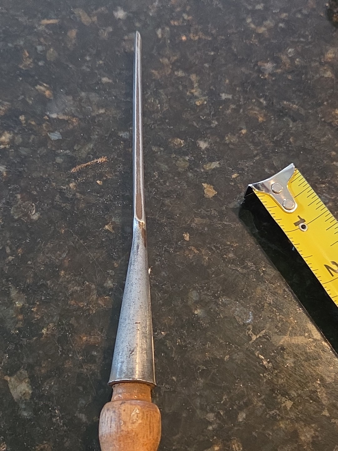 Vintage Pexto 1/4″ beveled edged socket chisel P. S. & W. Co. 7″ long