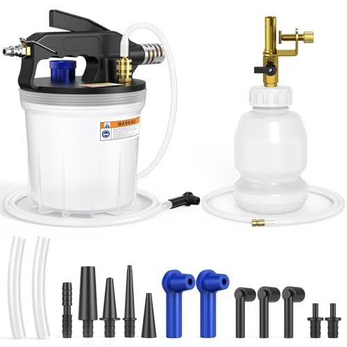 Brake Bleeder Kit, Pneumatic Brake Fluid Bleeder Kit, One Person Operation