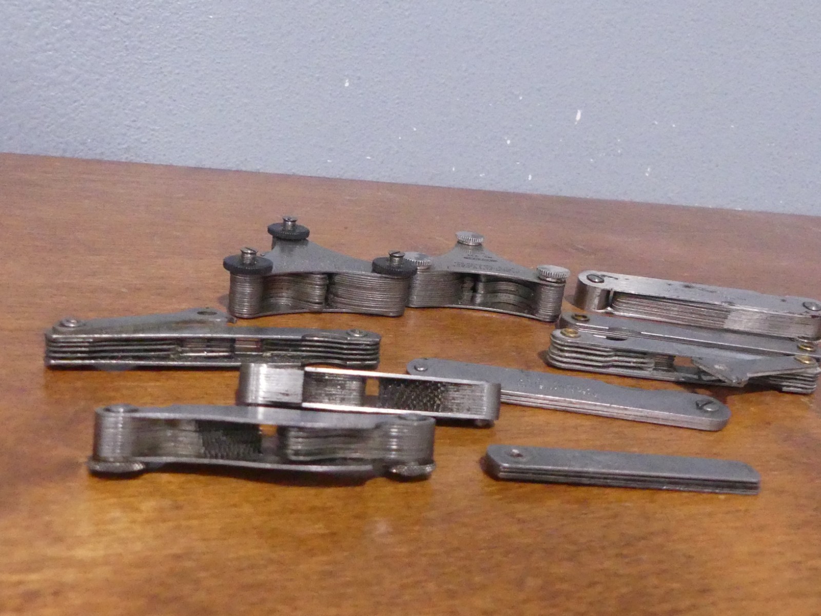 Large Lot 13 Vintage Machinist Gap Screw Feeler Gauge Tools Starrett Lufkin