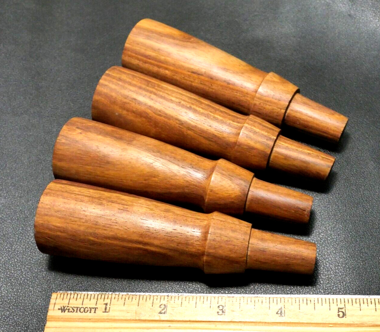 LOT OF 4 NEW ROSEWOOD SOCKET CHISEL HANDLES FOR TOOL RESTORATION