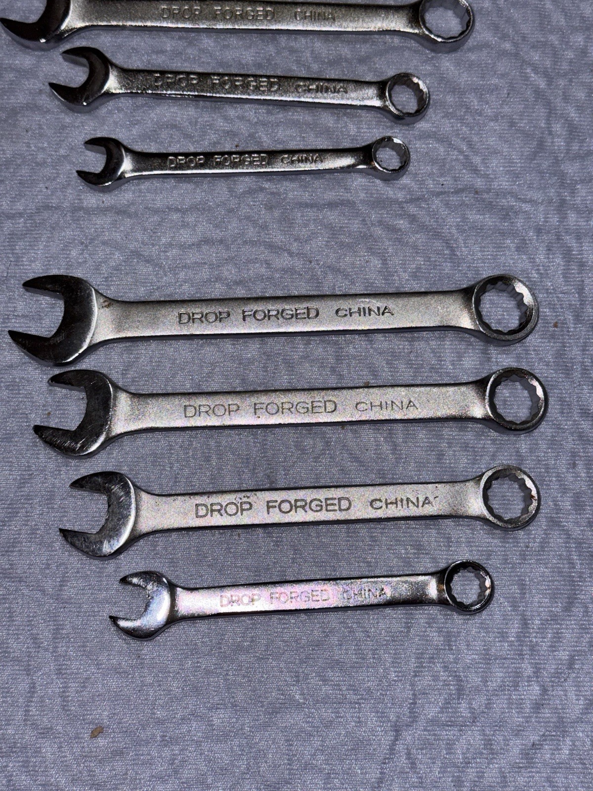 8 Pittsburgh Drop Forge Open /Box End With 12 Points. 4 Are SAE & 4 Are MM. READ