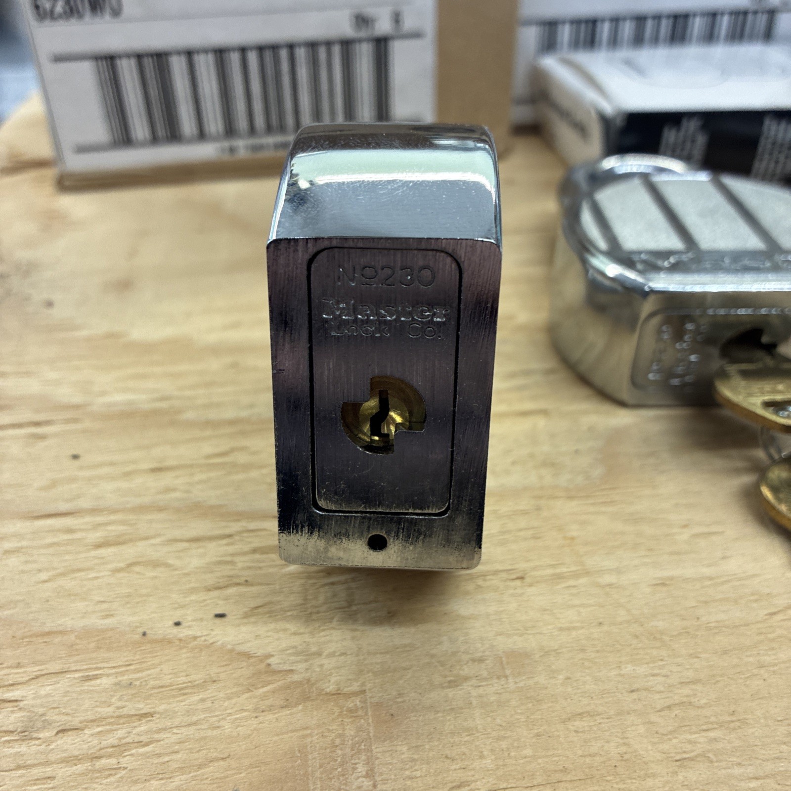 Master No. 230 Rekeyable Padlocks. Heavy Duty Hardened Steel Shackle. Key alike