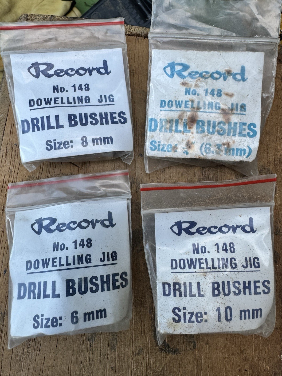 Vintage Record No 148 Dowelling Jig & 4 sets of Drill Bushes, Custom Wooden Box