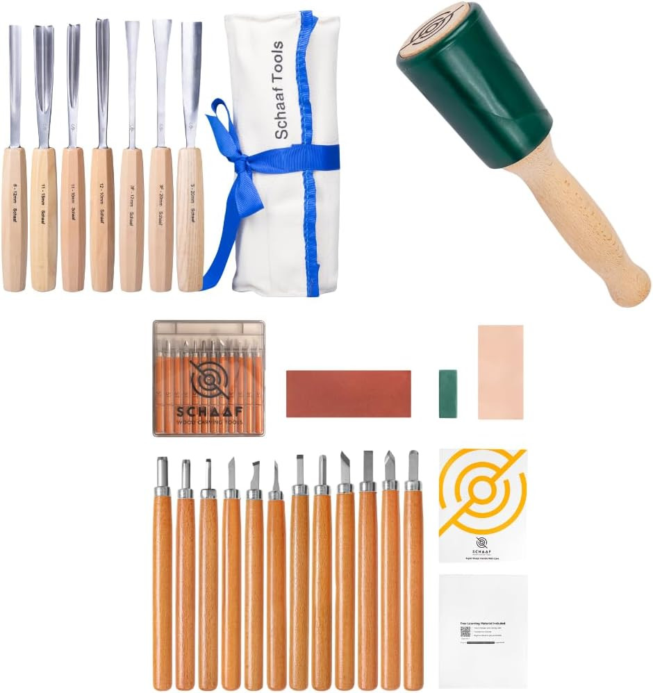 Precision Chisel Pen Set with Tools & Mallet – 12 Pieces for Fine Work
