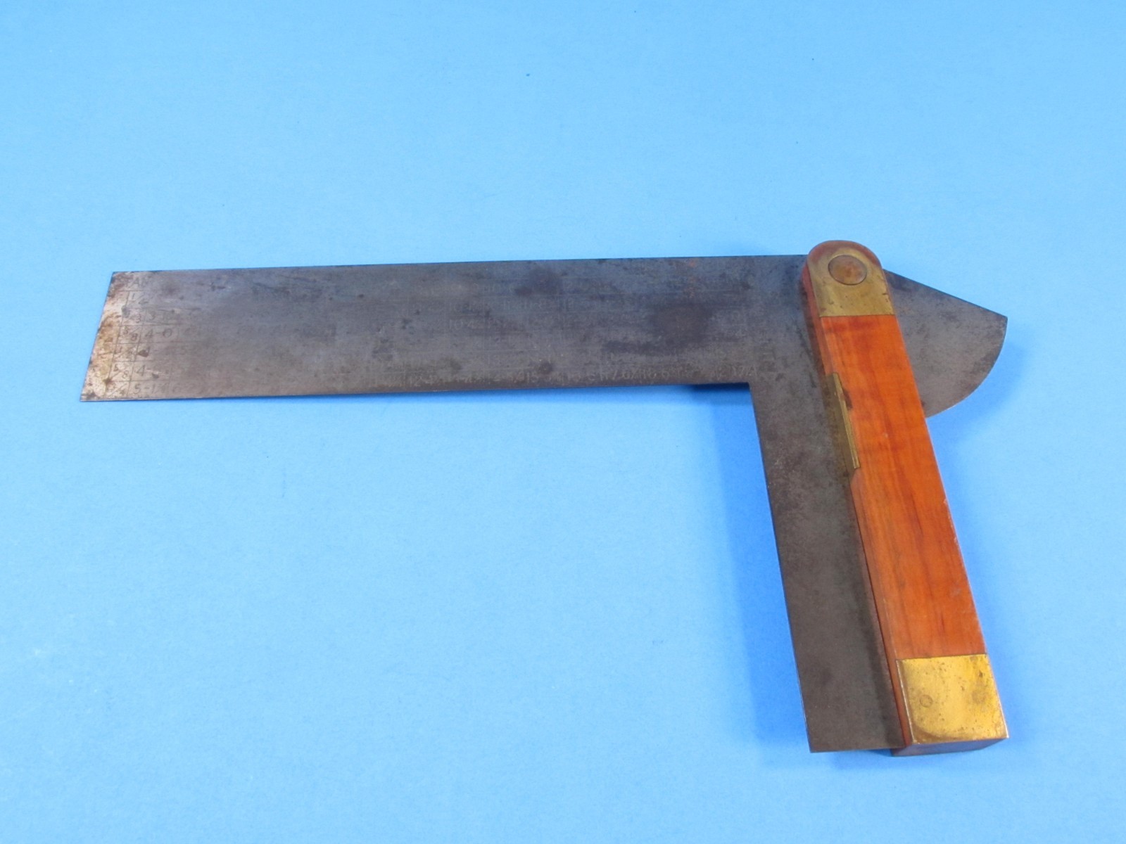uncommon 1892 patent Topp’s combined framing try square & bevel well marked