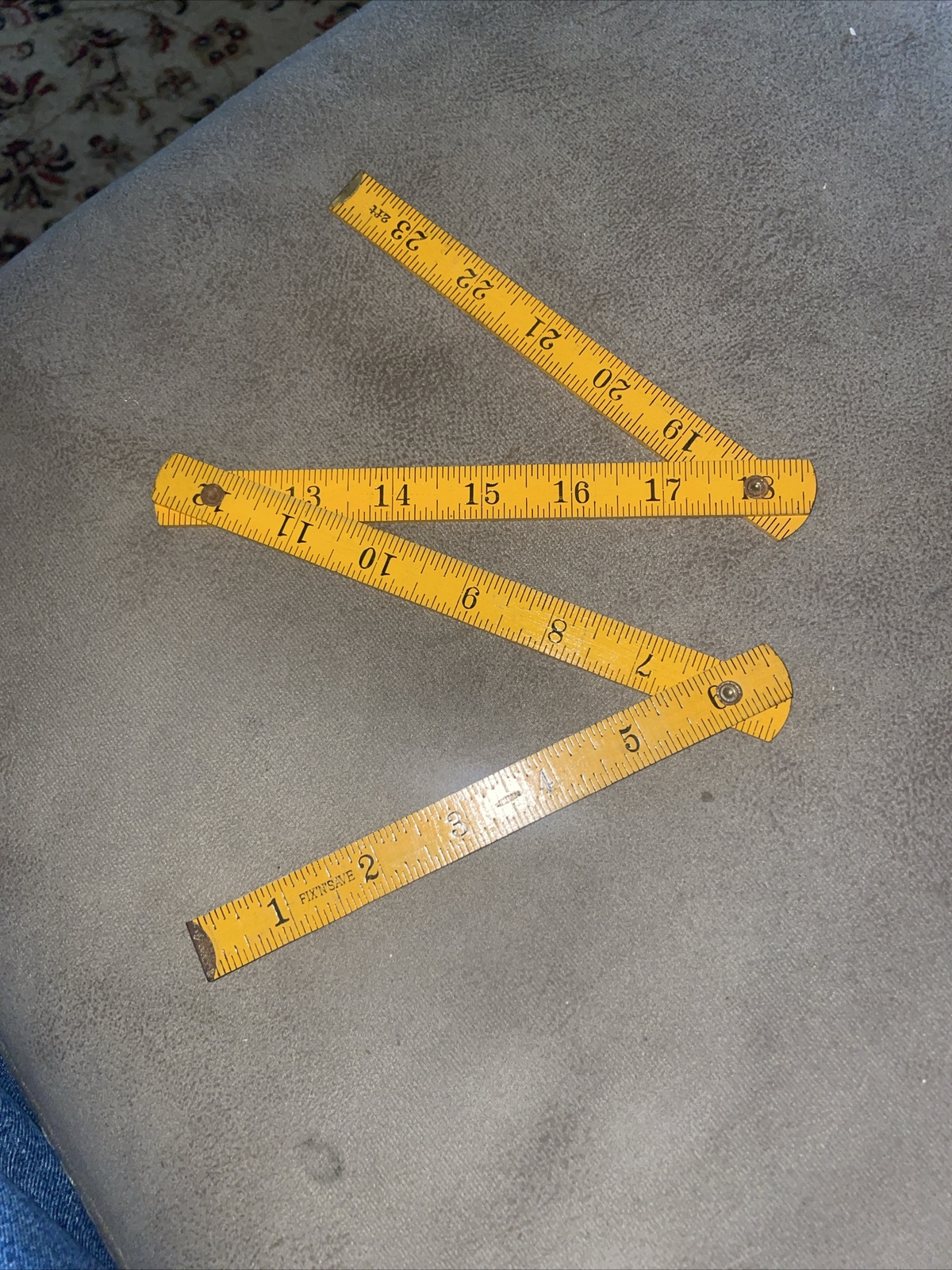 Fix’N’Save Wooden Folding Rule 24″ Total Length Made In Japan Vintage Tool
