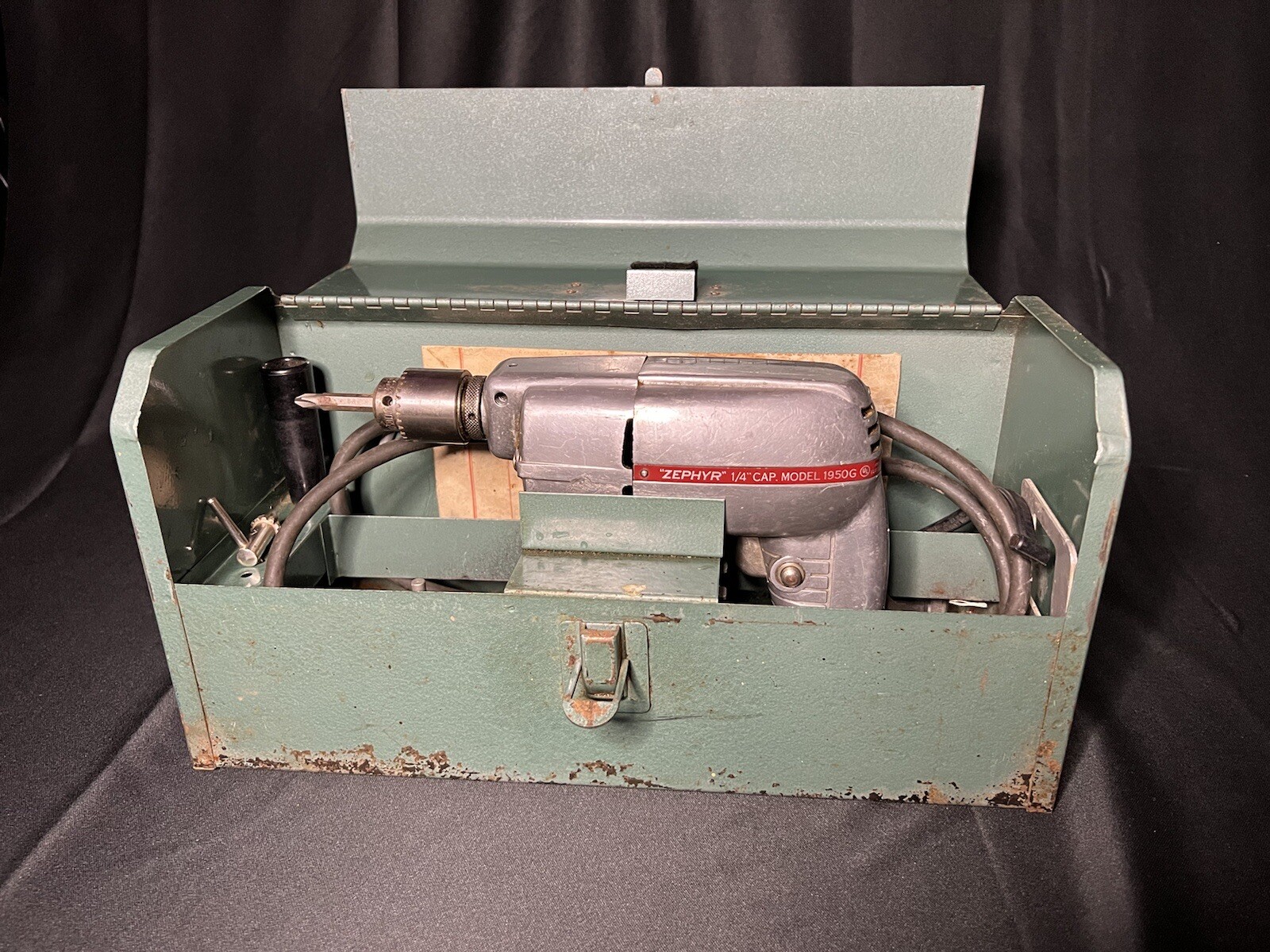 Vintage “ZEPHYR” Model-1950G 1/4″ Electric Drill, PET POWER TOOLS, circa 1952-57