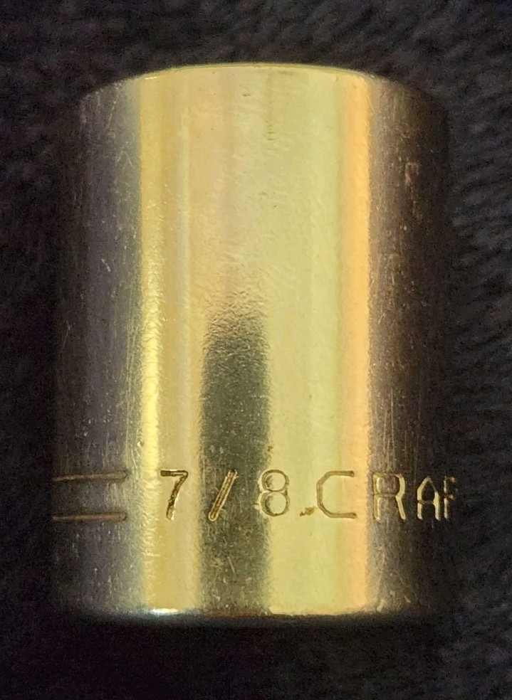 Craftsman 7/8″ SAE 1/2″ Drive 12 Point Socket =V= Series USA !
