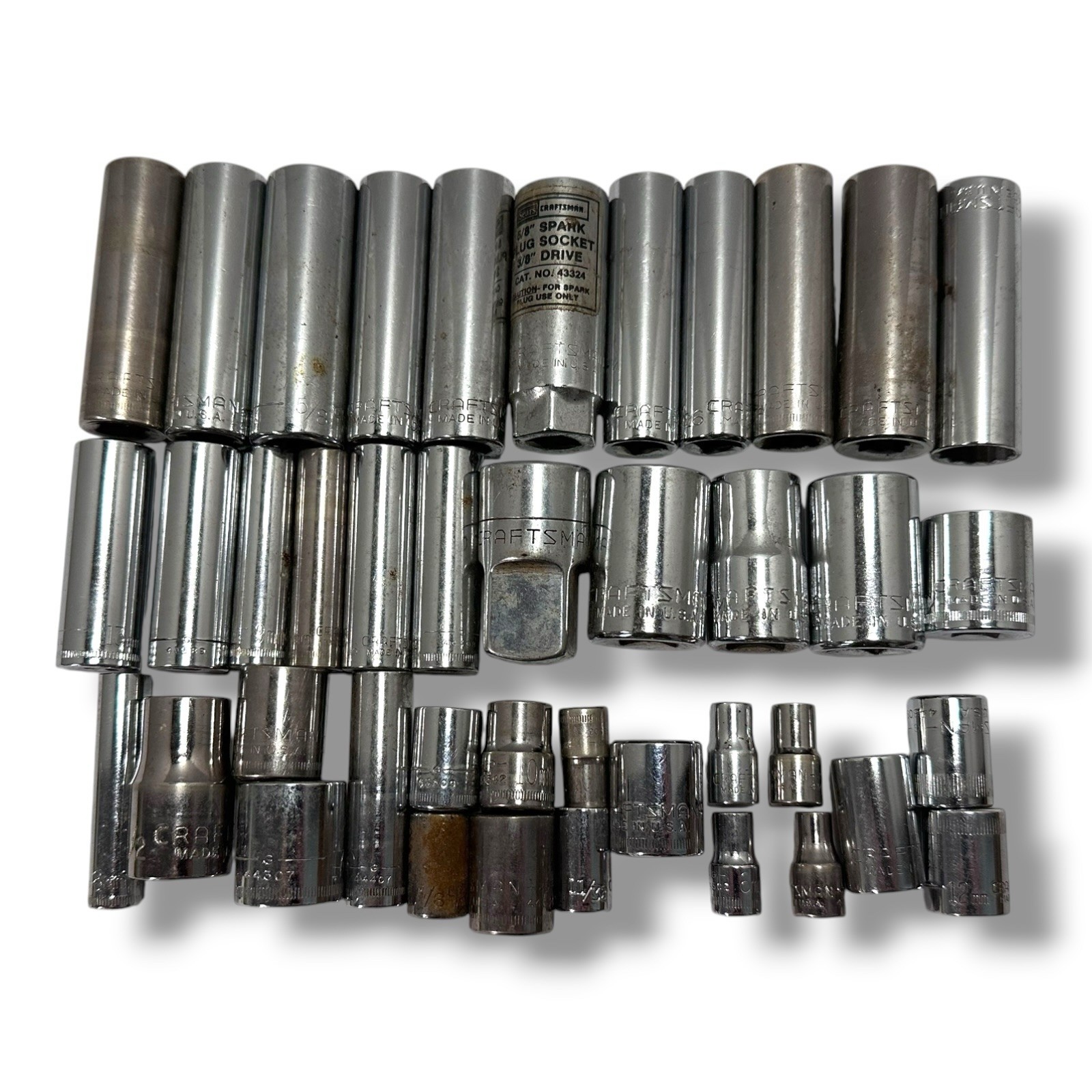 Lot Of 41 Vintage Craftsman Assorted Socket Lot Made In USA