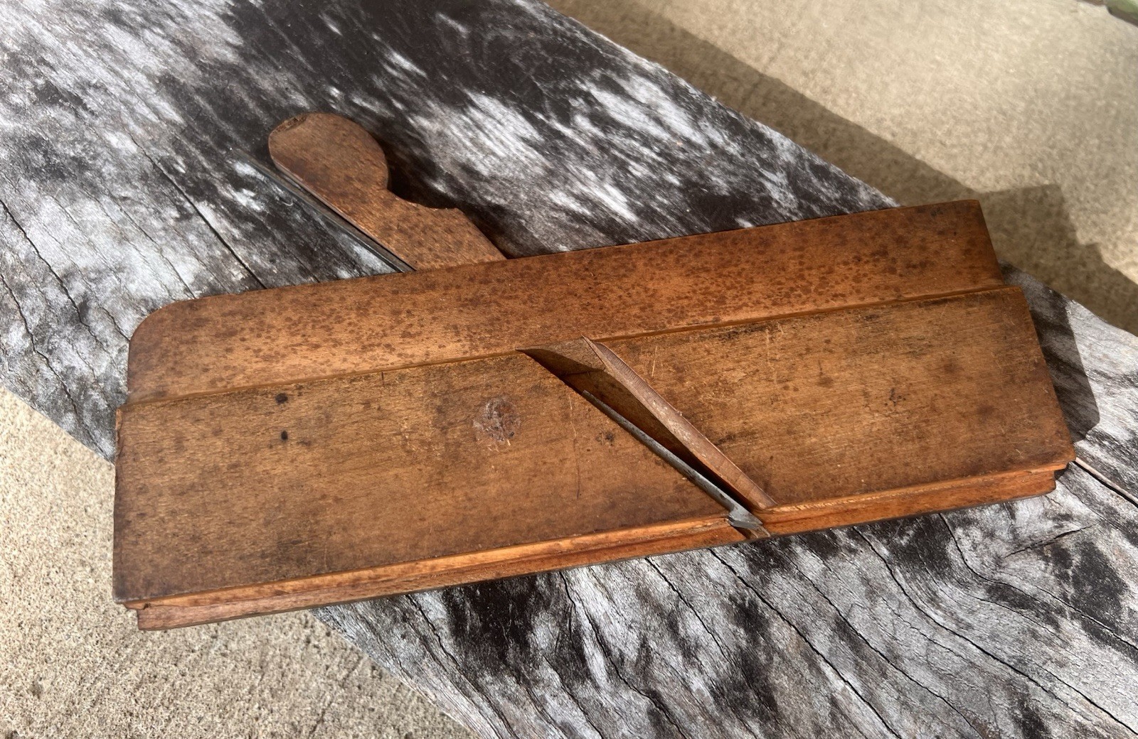 Antique Signed W. SIPMAN Owasco Tool Co New York No 105 Wood Rabbet Plane Tool