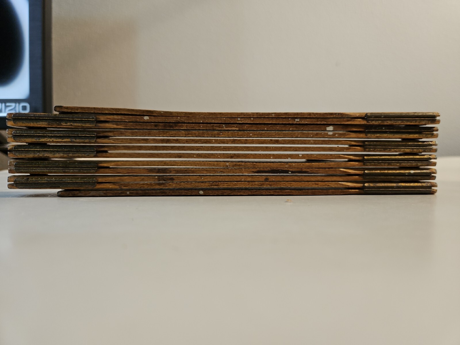 Vintage Folding Wood & Metal 72 Inch Danny ruler Made In Denmark