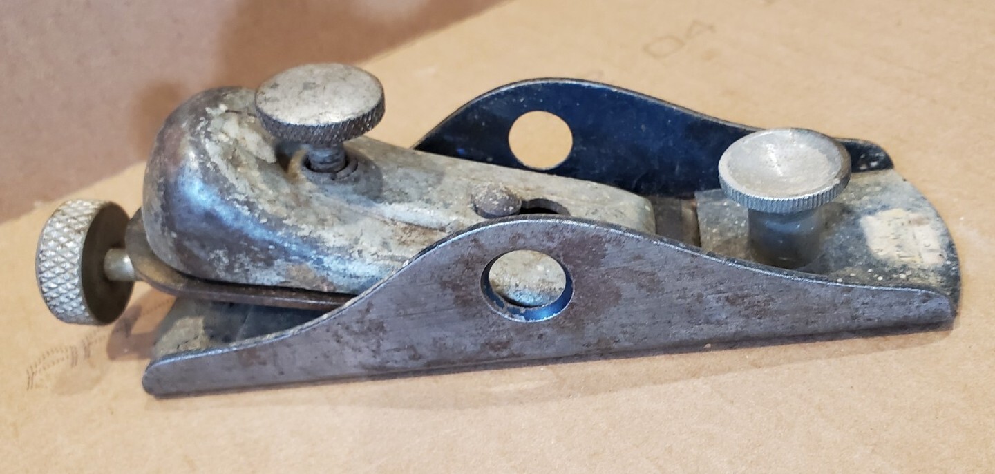 Vintage Stanley No. 118 Low Angle Block Plane, Old Carpenter Woodworking Tool