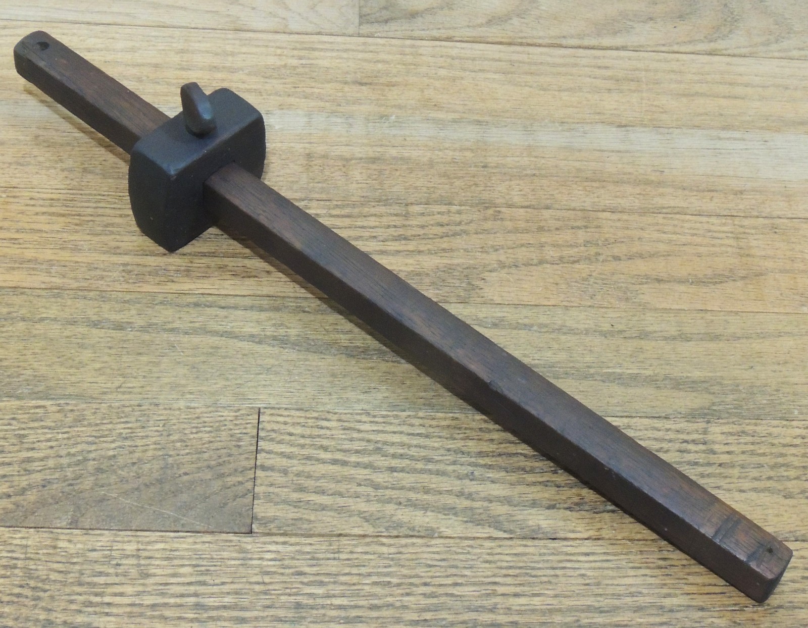 UNUSUALLY LONG 15” USER MADE WOODEN MARKING GAUGE-ANTIQUE HAND TOOL