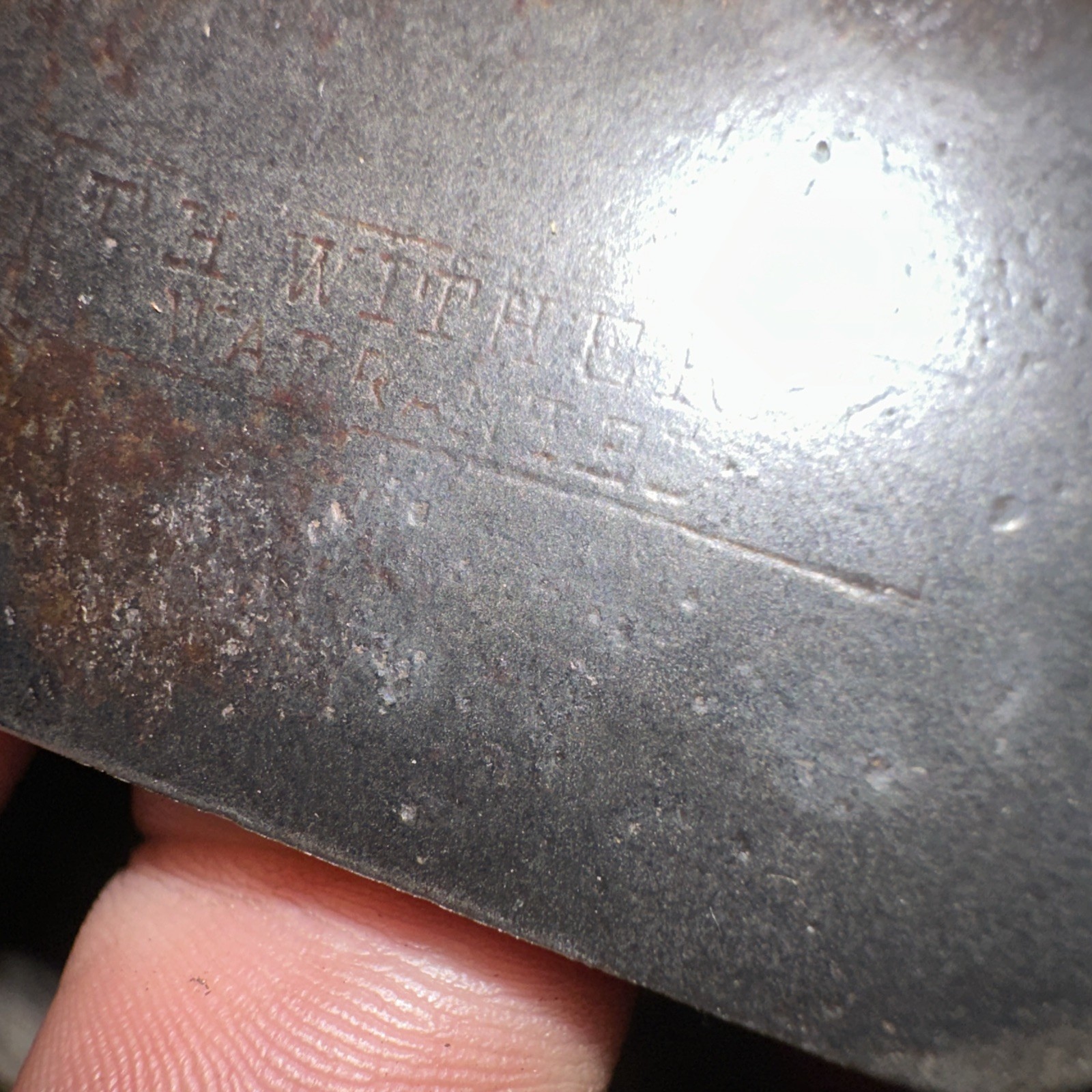 Antique T.H. Witherby 1 1/4” inch Beveled Chisel, High Quality Tool!