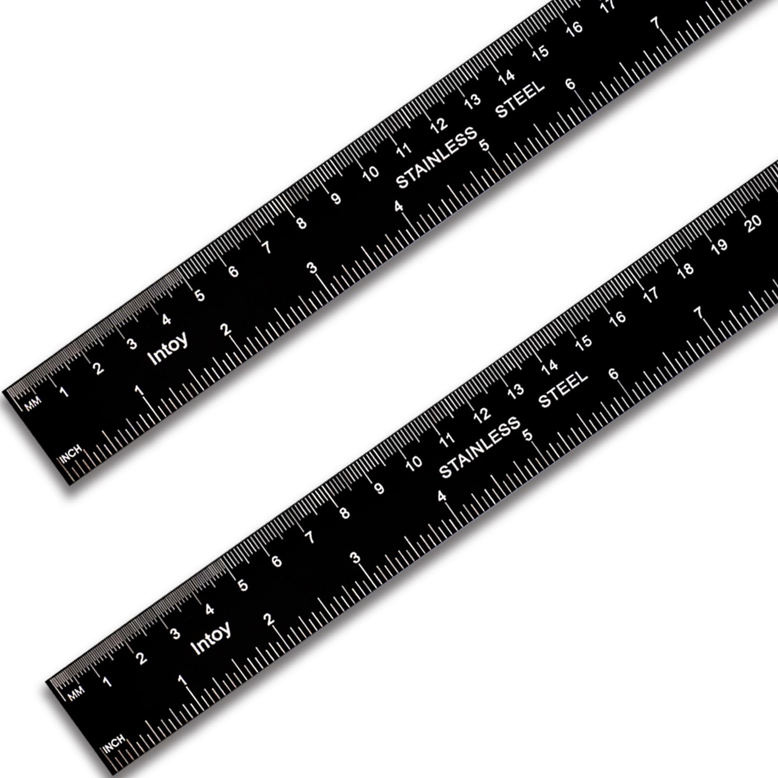 Metal Rulers, 12 Inch Stainless Steel Ruler with Metric Measurement, 2 Pack, …
