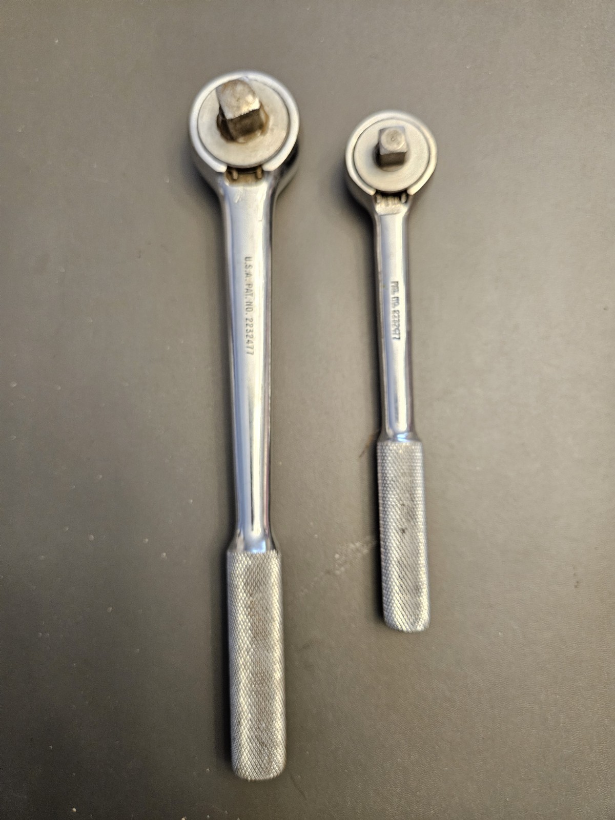 Pair Of Vintage S-K Ratchets – 1/2″ Drive 42470 And 3/8″ Drive 45170 – Read