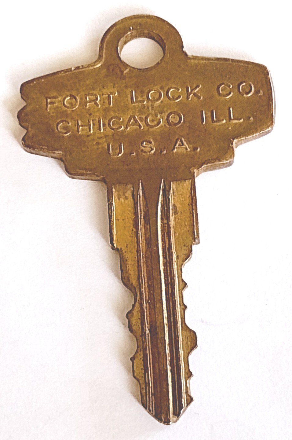 Vintage Key FORT LOCK CO 757 2128 CHICAGO ILL Appx 1-3/4″ Replacement Locks