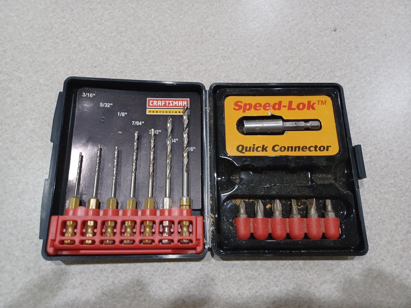 Vintage Craftsman Automatic Drill Index Bit Box with bits + bonus box and bits!!