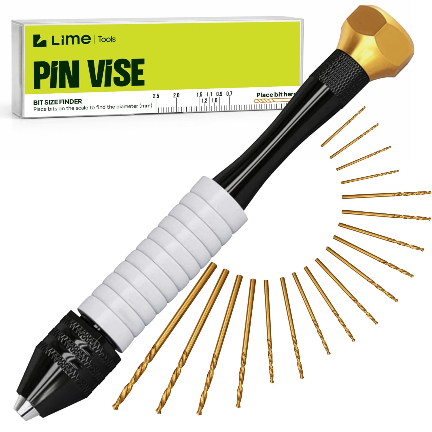 CRAFT911 Pin Vise Hand Drill Manual – Jewelry w/Micro 18 Db, Golden