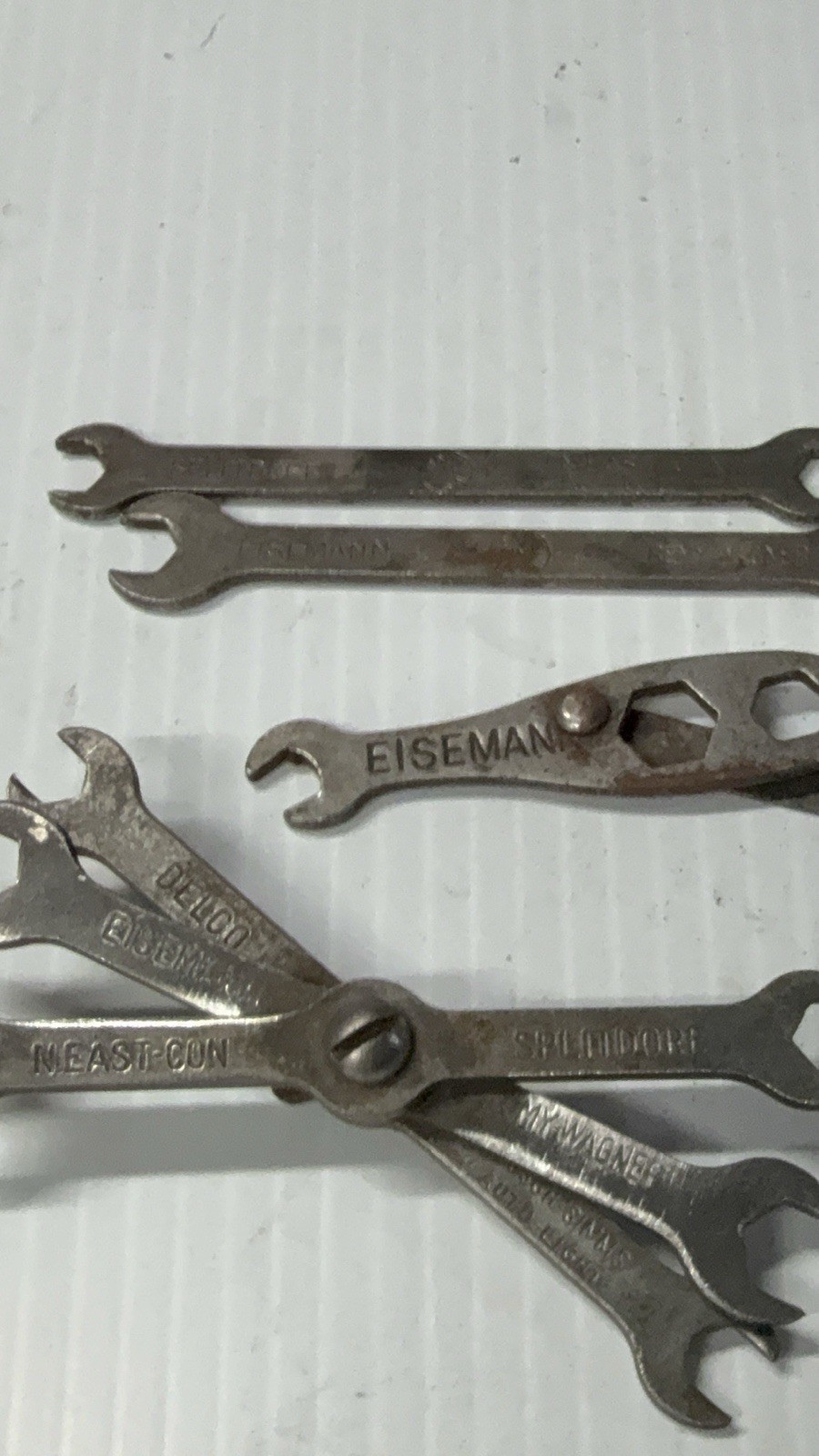 Lot Of 5 Auto Ignition-Magneto Wrenches. Eisemann,Splitdorf,Bosch,Wagner