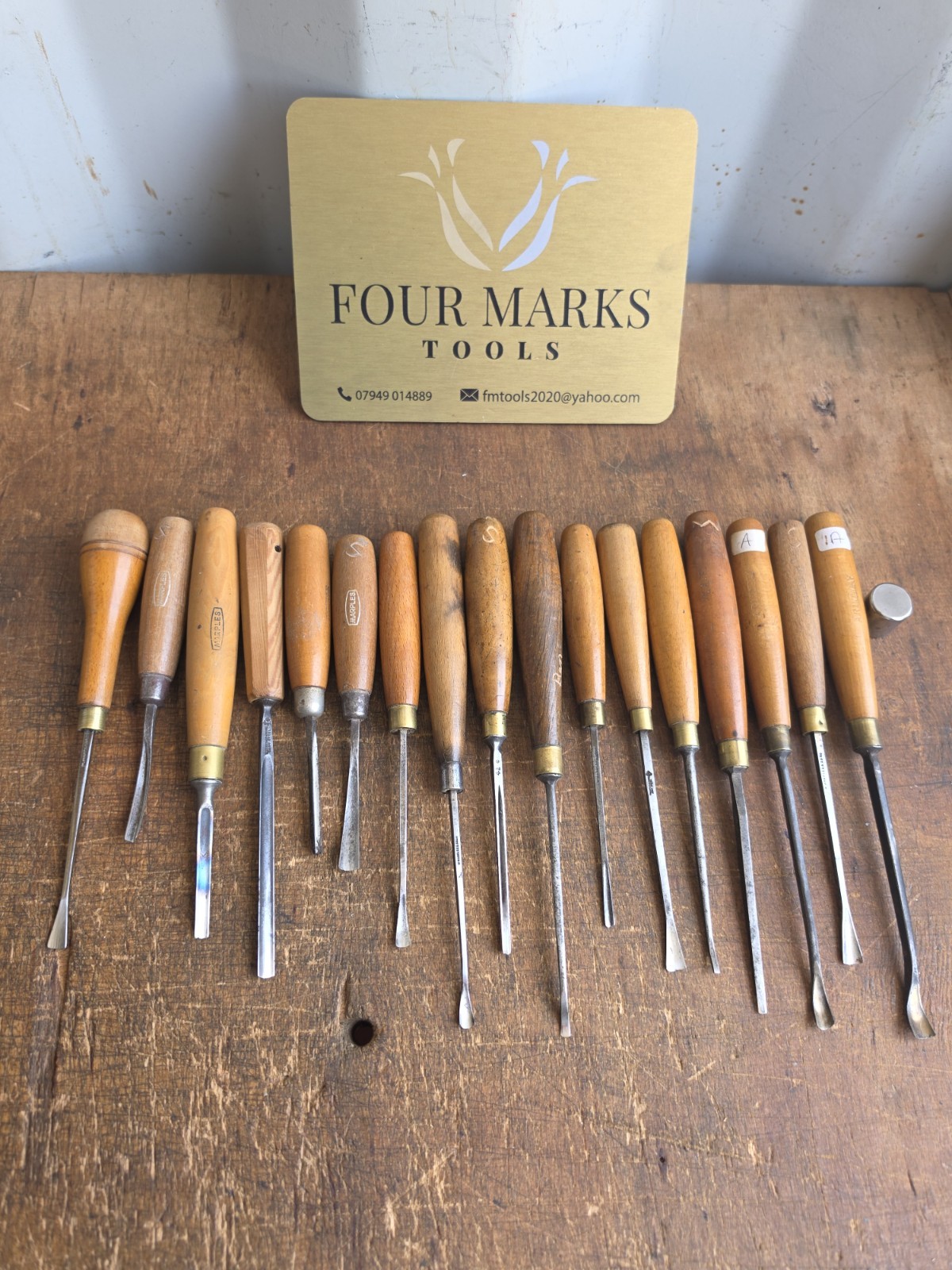 17 x Marples Carving Chisels And Gouges Wood Carving Ben Harms Collection