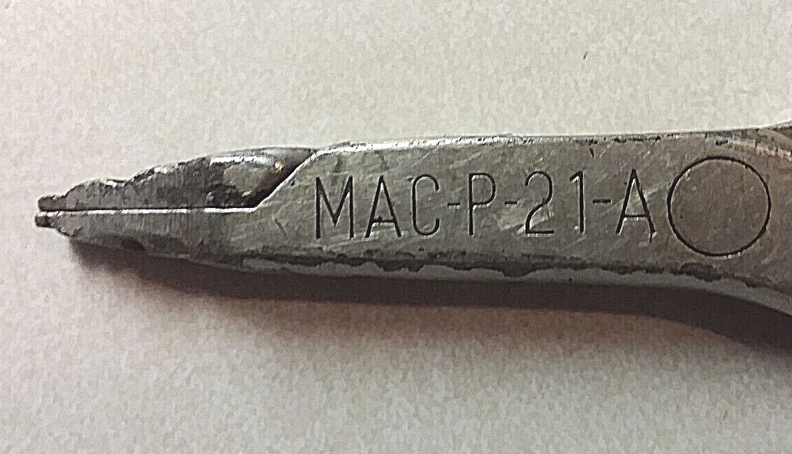 MAC PLIERS LOCK RING SNAP RING PLIERS MAC-P-21-A (NO MIDDLE WIRE) SOLD AS IS