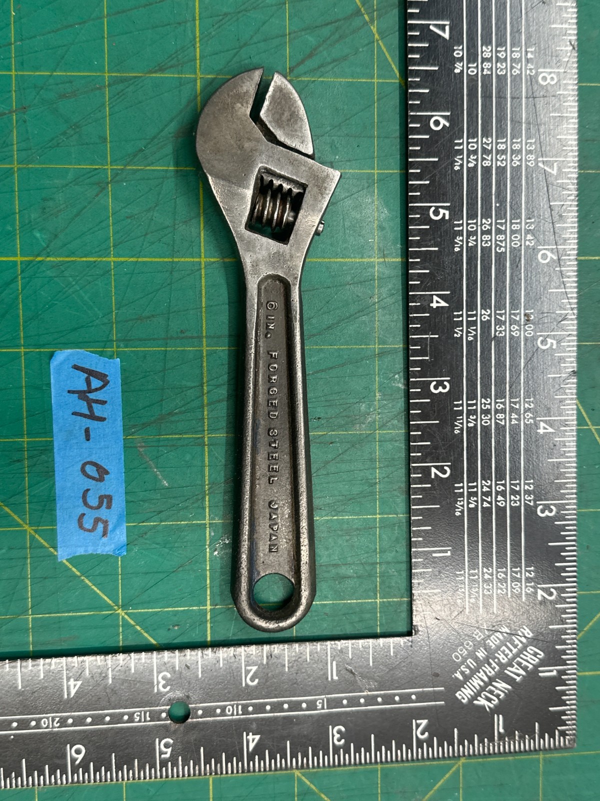 Vintage 6.5” Long Steel Craft Tool Mfg. Corp Adjustable Wrench Forged Steel