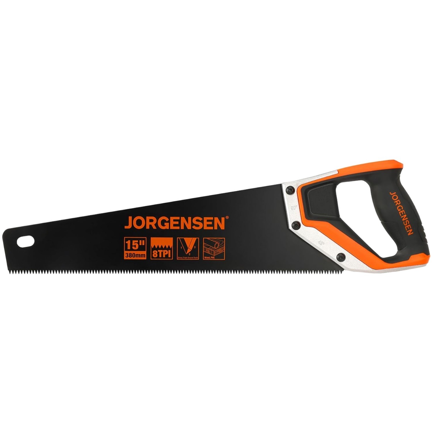 Efficient 15″ Handsaw with Triple-Ground Teeth