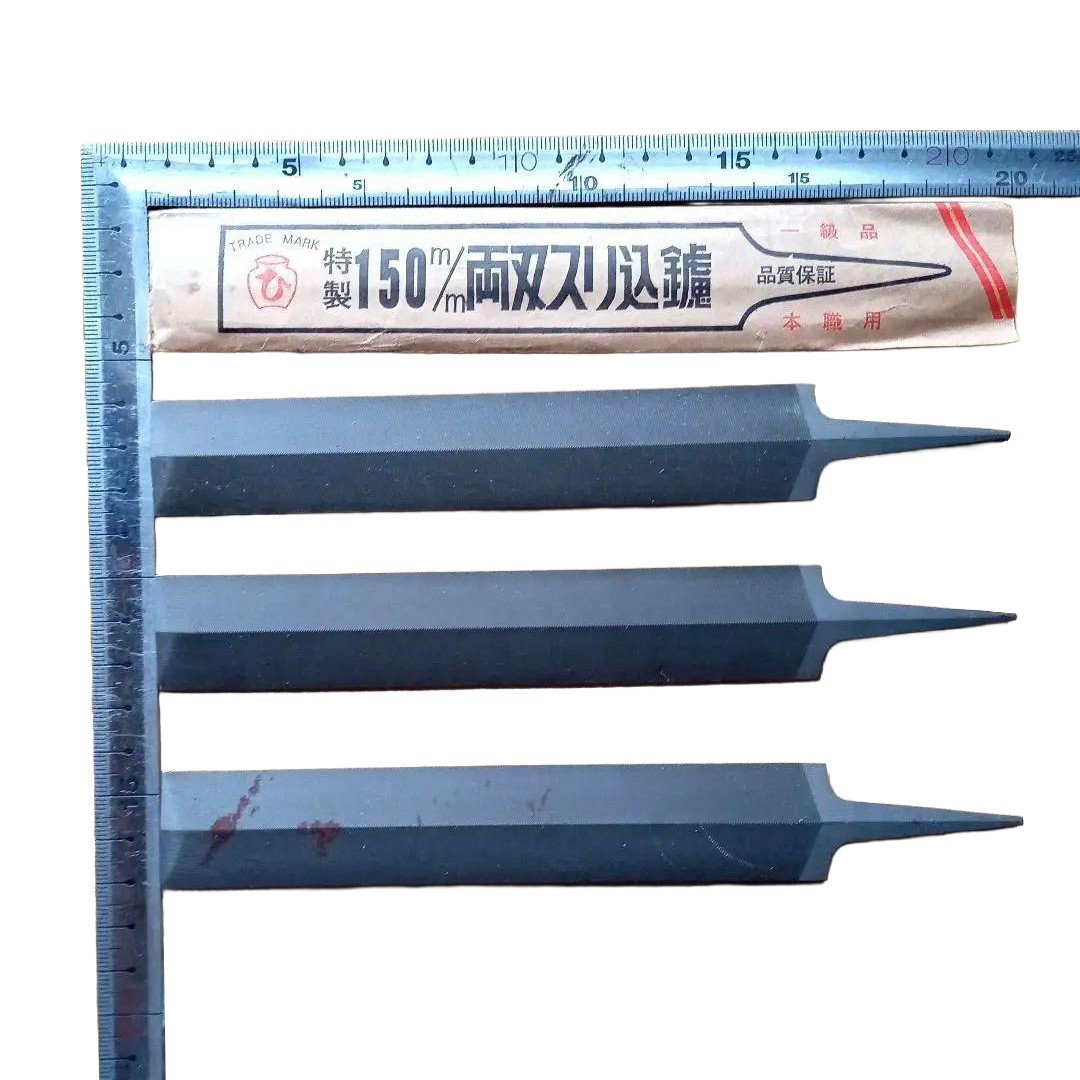 Lot of 3 Tsubohi Japanese Double-Sided Slide-in Rasp Files 150mm First Grade