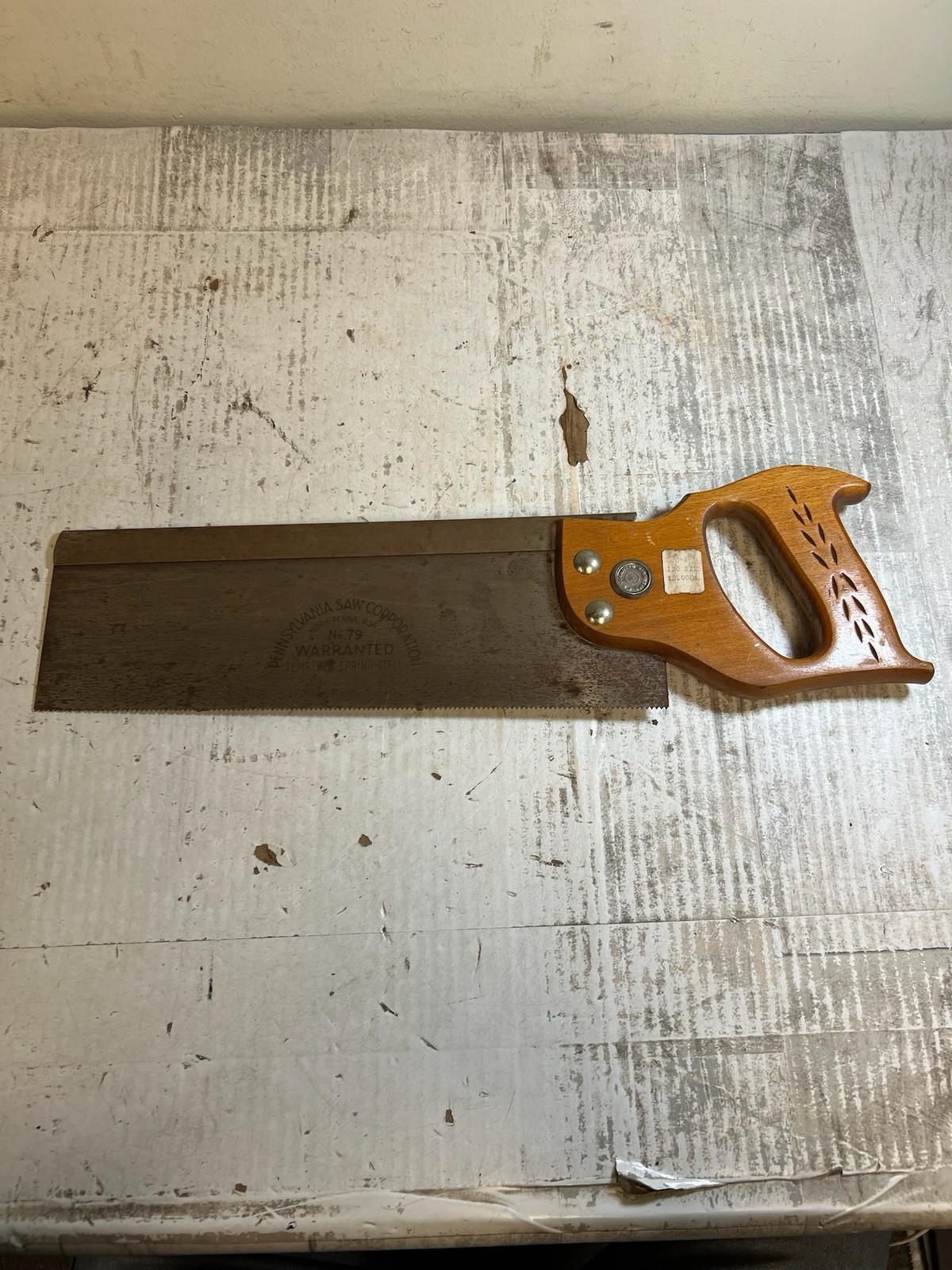 Pennsylvania Saw Corportation No. 79 Box Saw 14″ Blade Tempered Steel