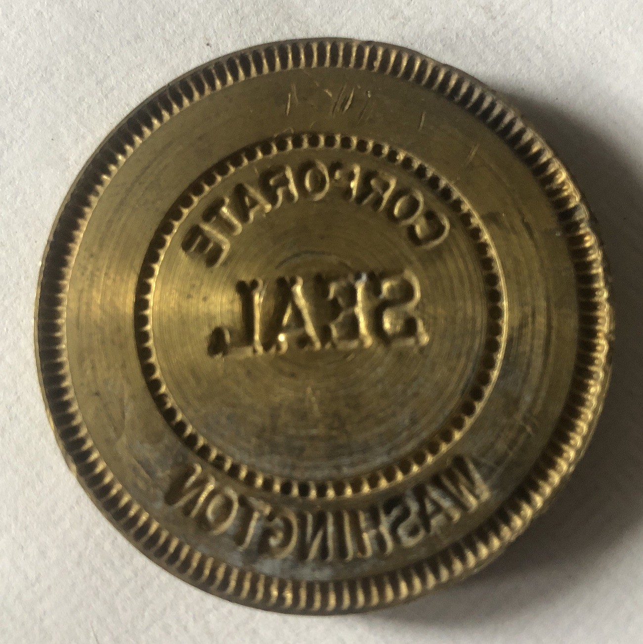 Washington Iowa Corporate Anesthesiology embossing seal die Patent 2,906,197