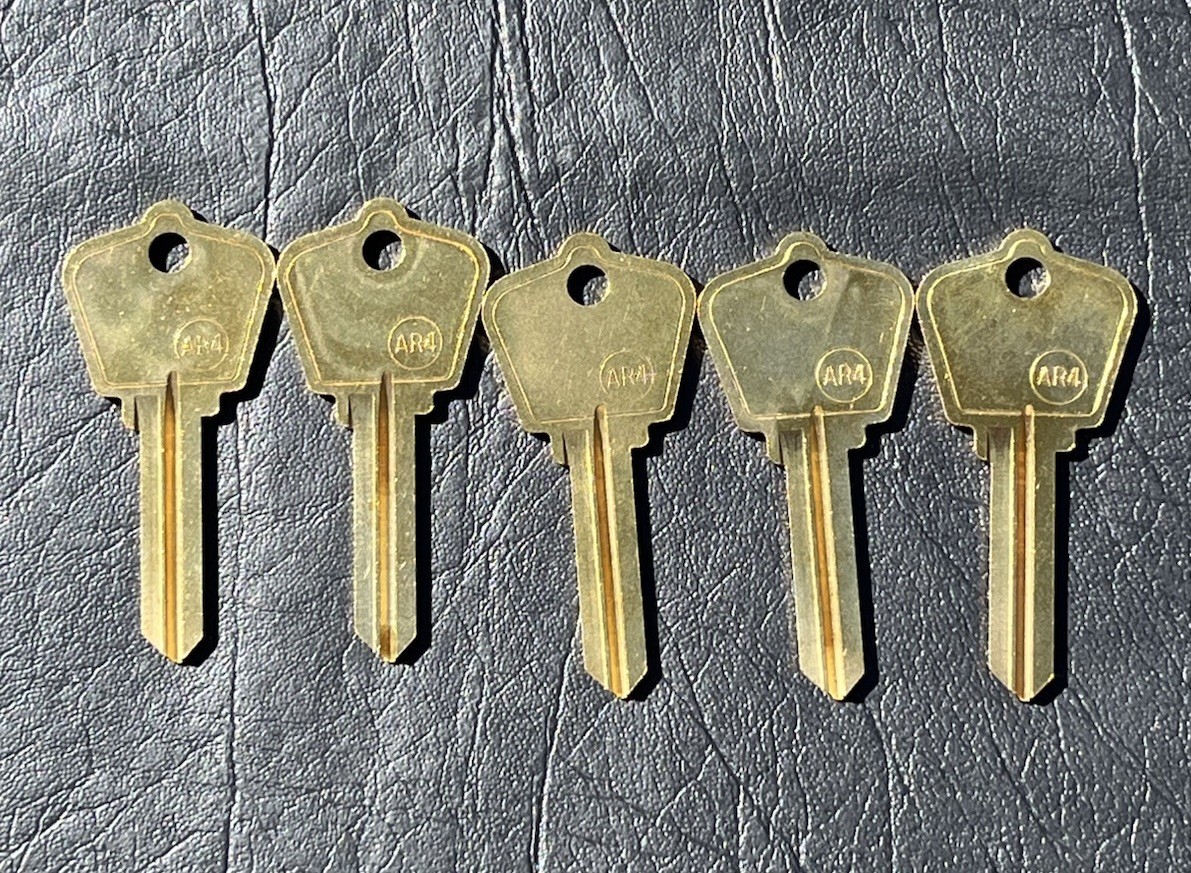 Key Blank Jet AR4 1179A 135A Lot of 5 Pieces Uncut for Arrow K7 Amerock Locks