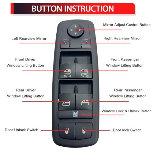4602863AD Master Power Window Switch Compatible with Dodge RAM 1500/2500/3500