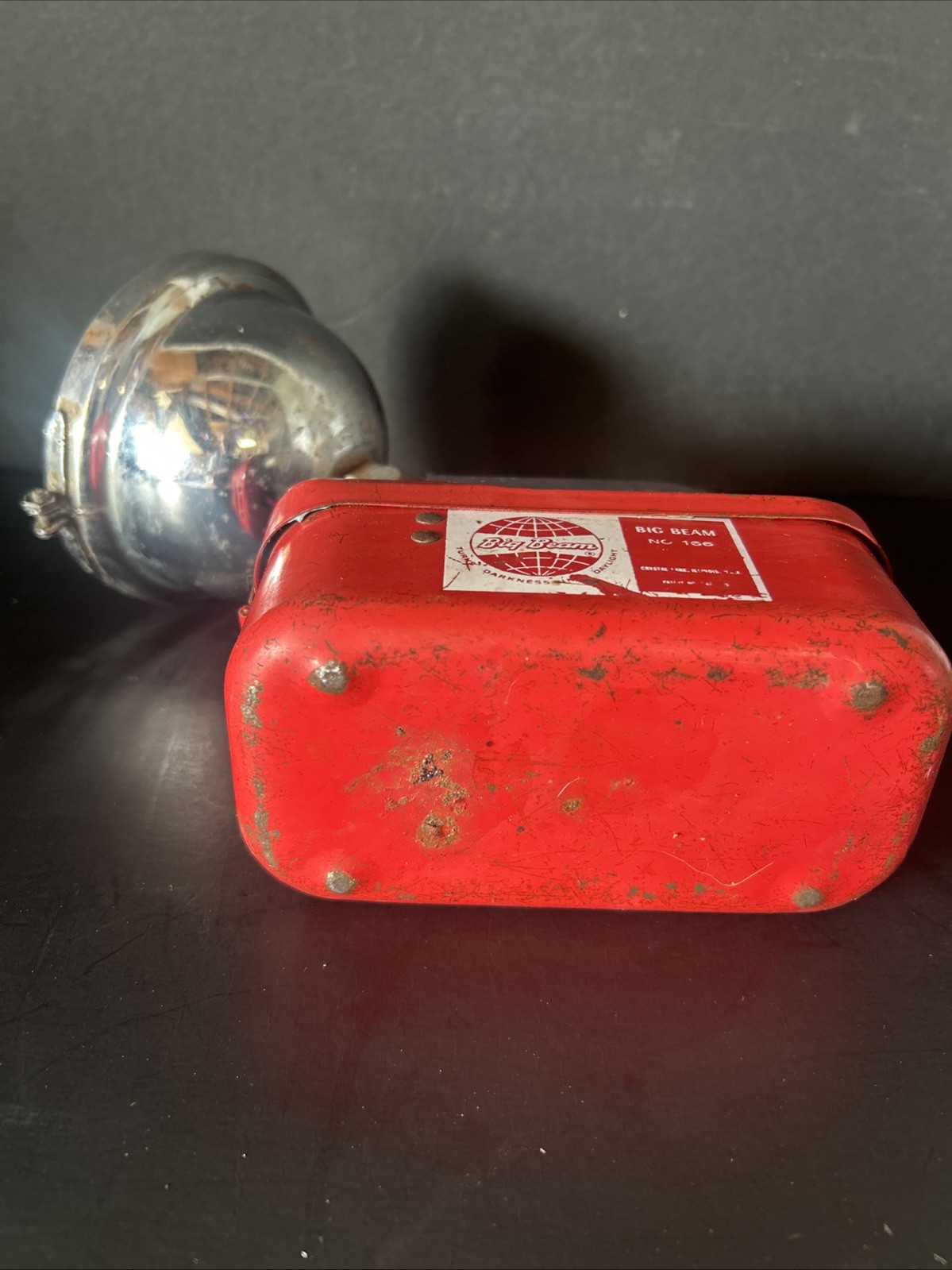 Vintage Teledyne Big Beam Model 166 Flashlight Lantern – Metal Case