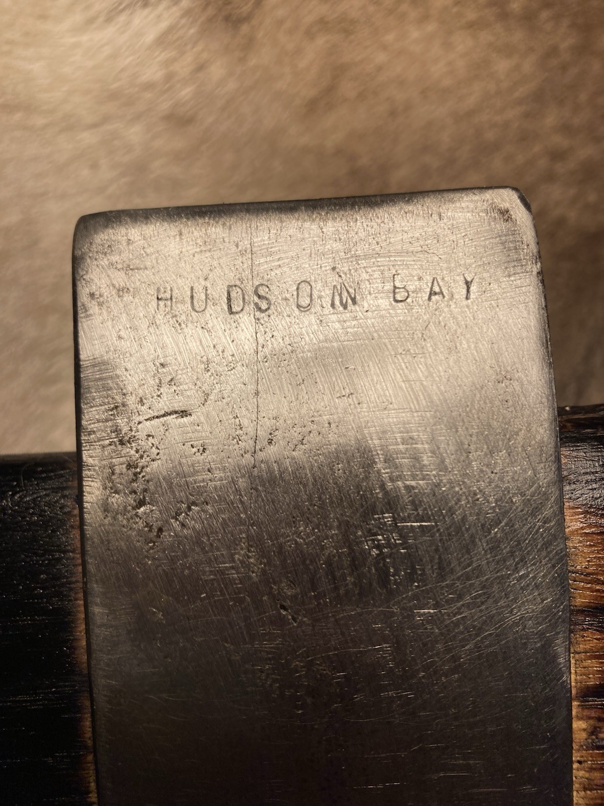 Wood slasher,ribbed that identifies as a norlund hudson bay . Fake norlund stamp