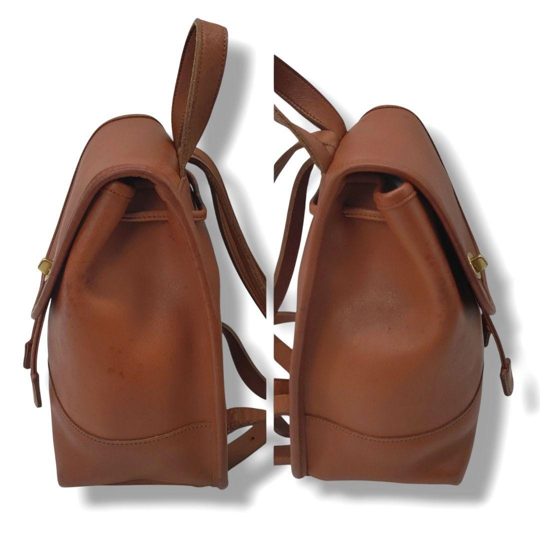 COACH Mini Backpack 9960 Leather Used Classic Design Brown Glove Tan